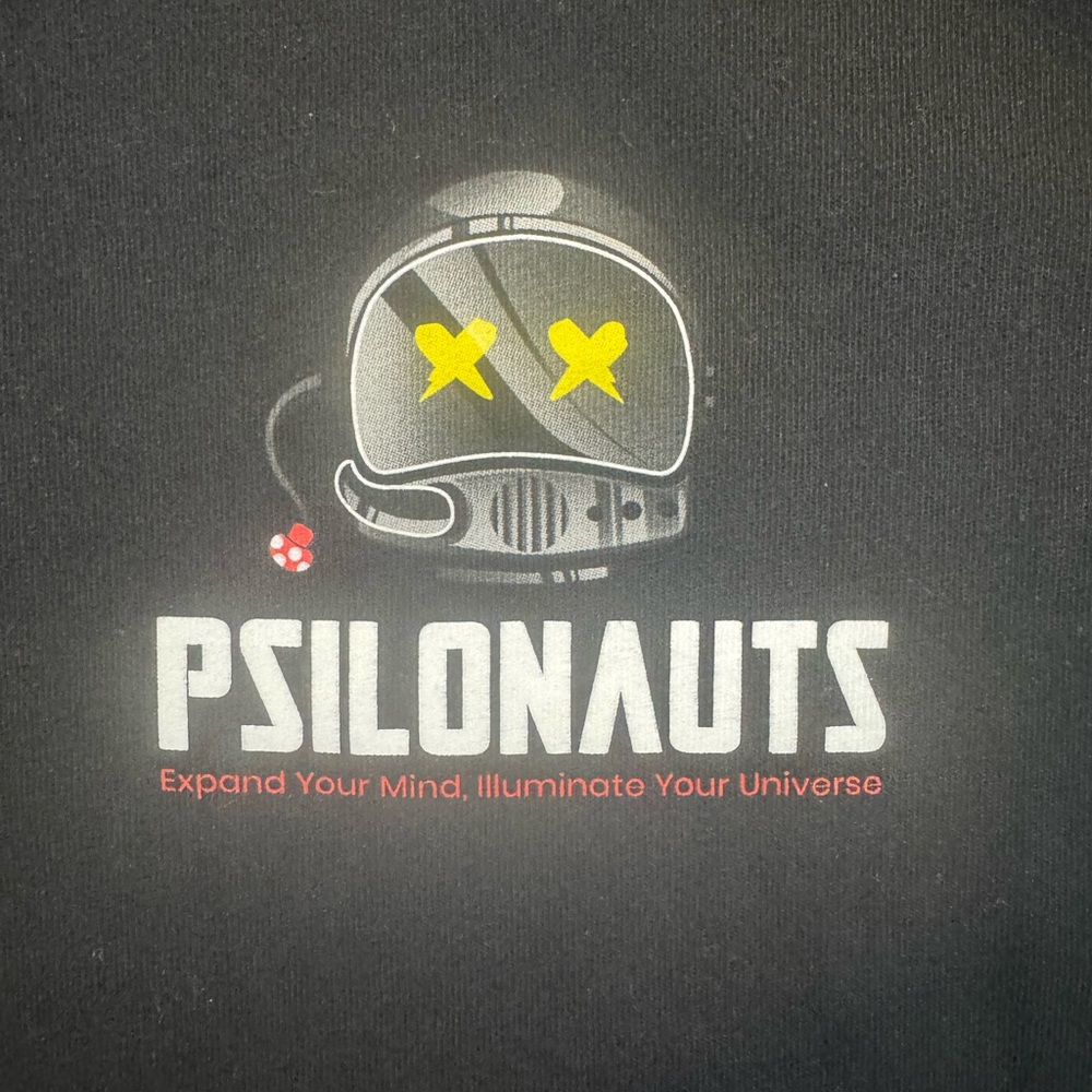Psilonauts XL Black Expand Your Mind Mushroom Graphic Tee Psychedelic Streetwear